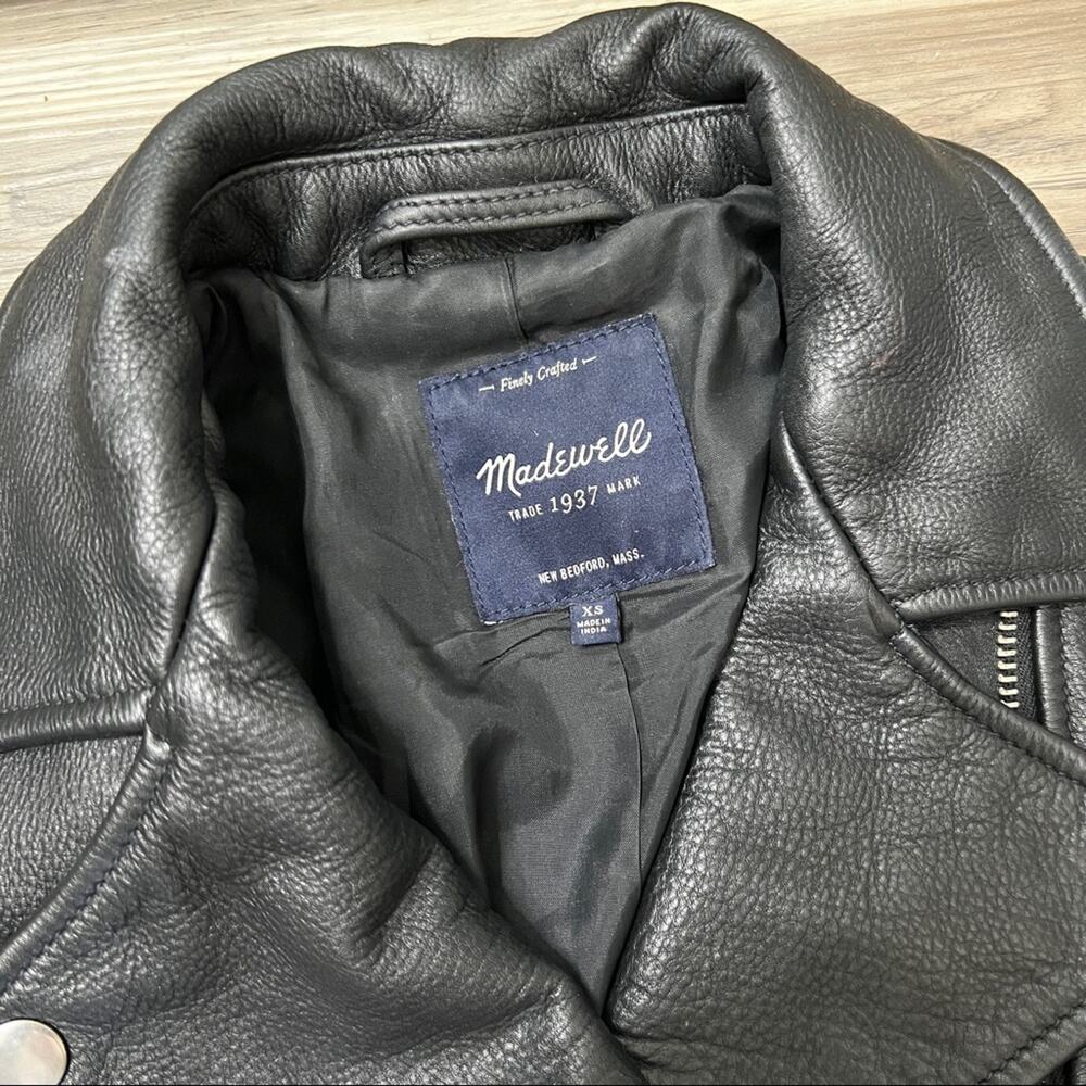 Madewell Ultimate Leather Motorcycle Jacket sz XS - Picture 7 of 9